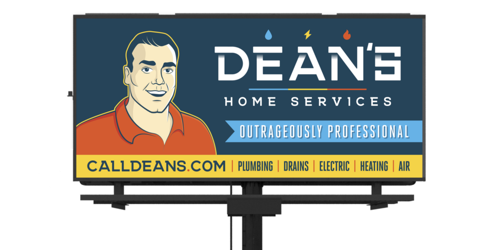 Dean's Home Services billboard by Media Bridge